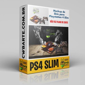Mockup de Skin para Playstation 4 Slim