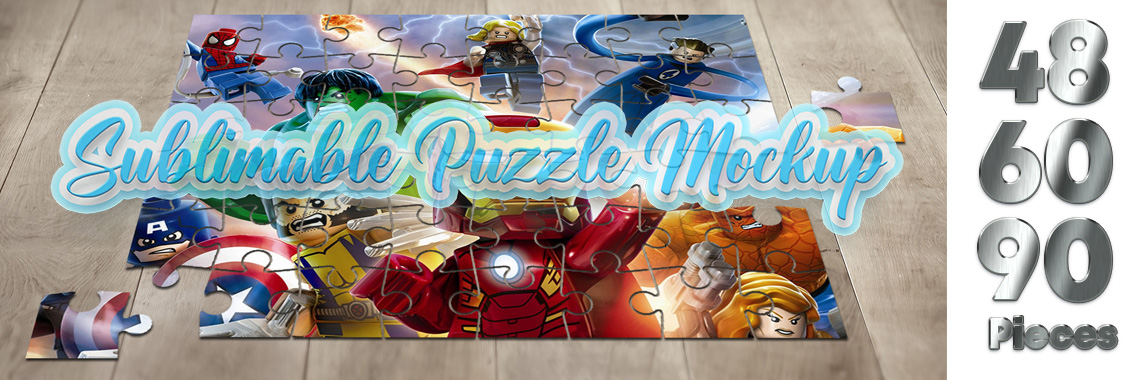 Sublimable Puzzle Mockup