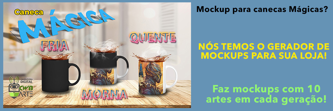 Mockup de Caneca mágica