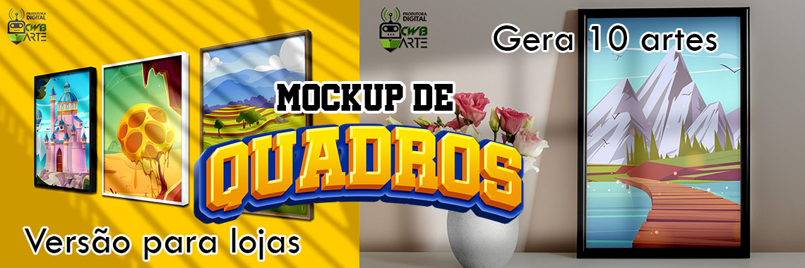 Mockup de quadros para lojas