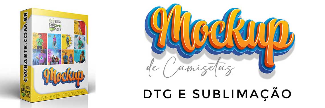 Mockups Camisetas - Sublimação e Dtg