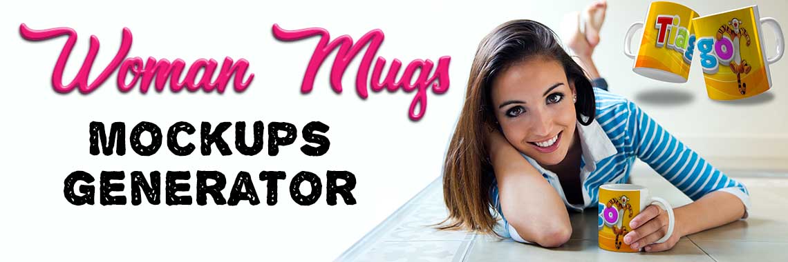 Woman Mugs - Human Model Mug Mockup Generator